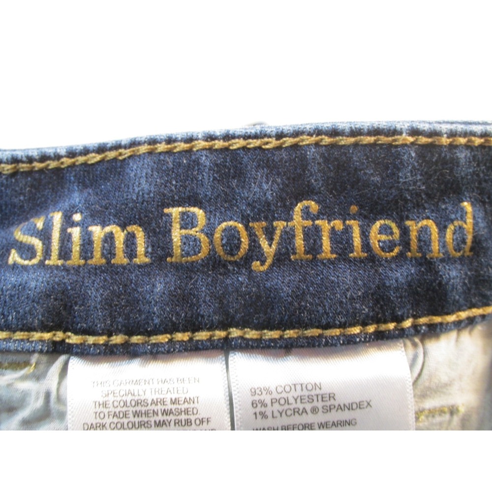 Tommy Bahama Slim Boyfriend Jeans Womens 29x29 Blue Denim Stretch Mid Rise Ankle - Picture 9 of 16